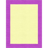 Henley Hand-Tufted Purple Yellow HENBORYGPRL Border Rug 5' X 8'