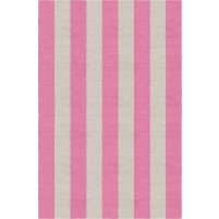 Handmade Silver Pink VSAE12AK07 Stripe Rugs 5'X8'