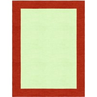 Henley Hand-Tufted Apple Red Green HENBORGGAPR Border Rug 9' X 12'