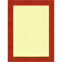 Henley Hand-Tufted Apple Red Yellow HENBORYGAPR Border Rug 9' X 12'