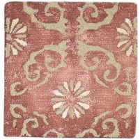 Modern Hand Tufted Wool Rust 2' x 2' Rug