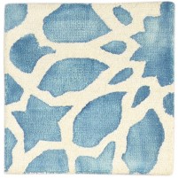 Modern Hand Tufted Wool Blue 2' x 2' Rug