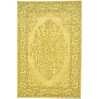 Traditional-Persian/Oriental Hand Tufted Wool Gold 5' x 8' Rug