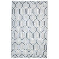 Modern Hand Tufted Wool Grey 5' x 8' Rug