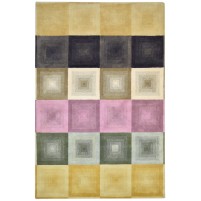 Modern Hand Tufted Wool Colorful 6' x 9' Rug