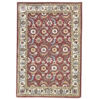 Traditional-Persian/Oriental Hand Tufted Wool Red 4' x 6' Rug