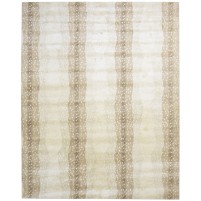 Modern Hand Tufted Wool Beige 8' x 10' Rug