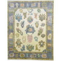 Traditional-Persian/Oriental Hand Knotted Wool Sand 8' x 10' Rug