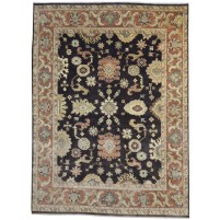 Traditional-Persian/Oriental Hand Knotted Wool Charcoal 9' x 12' Rug