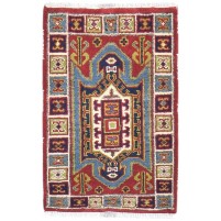 Traditional-Persian/Oriental Hand Knotted Wool Red 2' x 3' Rug