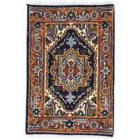 Traditional-Persian/Oriental Hand Knotted Wool Black 2' x 3' Rug