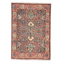 Traditional-Persian/Oriental Hand Knotted Wool Rust 2' x 3' Rug