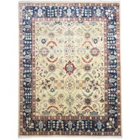 Traditional-Persian/Oriental Hand Knotted Wool Beige 8' x 10' Rug