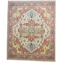 Traditional-Persian/Oriental Hand Knotted Wool Sand 8' x 10' Rug