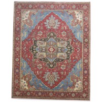 Traditional-Persian/Oriental Hand Knotted Wool Red 8' x 10' Rug