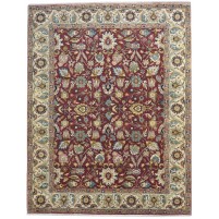 Traditional-Persian/Oriental Hand Knotted Wool Red 8' x 10' Rug