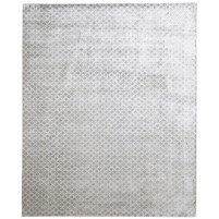 Modern Handloom Silk Grey 8' x 10' Rug