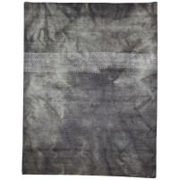 Modern Hand Knotted Wool Charcoal 8' x 11' Rug