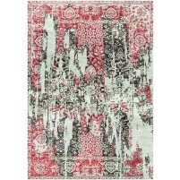 Old Brick / Flint Grey Silken Modern 8x10 Rug