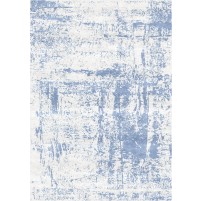 Arte Handloom Cararra Ivory / Nepal Blue Rug - 5x8
