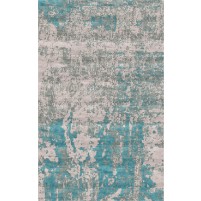 Laria Handloom Silver Beige / Smalt Blue Rug - 4x6