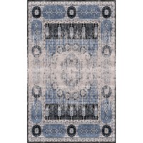 Abra Handloom Turkey Beige / Shuttle Gray Rug - 4x6