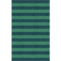 Handmade Green Teal HSCG01CH05 Stripe Rugs 8'X10'