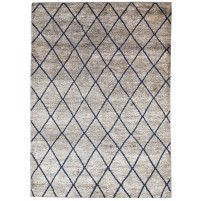 Modern Hand Knotted Silk Brown 5' x 7' Rug