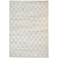 Modern Handloom Wool Sand 5' x 8' Rug