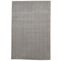 Modern Hand Woven Wool Dark Grey 6' x 9' Rug