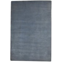 Modern Hand Woven Wool Charcoal 6' x 9' Rug