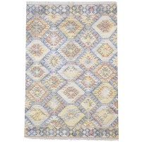 Modern Dhurrie Jute Multi Color 5' x 7' Rug