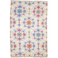 Modern Dhurrie Jute Multi Color 5' x 8' Rug