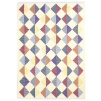 Modern Dhurrie Wool Multi Color 5' x 7' Rug