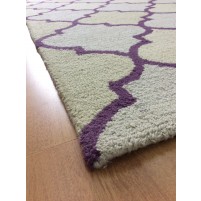 Handmade Wool Modern Pale/ Ivory 5x8 lt1140 Area Rug