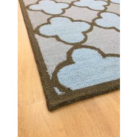 Handmade Wool Modern L.Blue/ Gray 5x8 lt1179 Area Rug