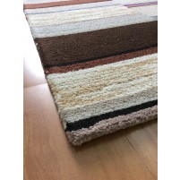 Handmade Wool Modern Ivory/ Brown 5x8 lt1350 Area Rug