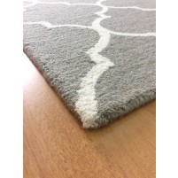 Handmade Wool Modern Gray/ Ivory 5x8 lt1523 Area Rug