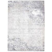 Modern Handloom Silk Grey 5' x 7' Rug