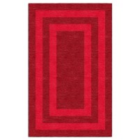 Handmade Red MB4A094A07 Border  5X8 Area Rugs