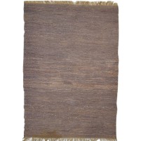 Modern Hand Knotted Jute Purple 5' x 7' Rug