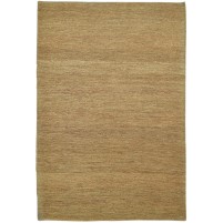 Modern Hand Knotted Jute Gold 5' x 8' Rug