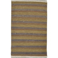 Modern Hand Knotted Jute Brown 4' x 6' Rug