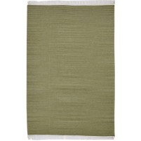 Modern Dhurrie Wool Green 5' x 8' Rug