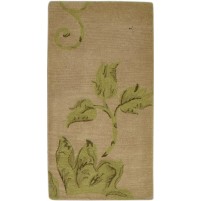 Modern Hand Tufted Wool Beige 2' x 4' Rug