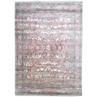 Modern Hand Knotted Silk Pink 9' x 12' Rug