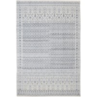 Modern Hand Knotted Wool Silk Blend Charcoal 6' x 9' Rug