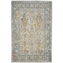 Traditional-Persian/Oriental Hand Knotted Wool Beige 6' x 9' Rug