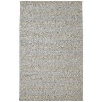 Modern Hand Woven Wool Grey 5' x 8' Rug