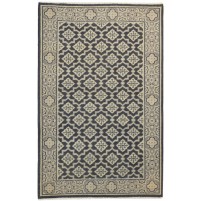 Traditional-Persian/Oriental Hand Knotted Wool Black 4' x 6' Rug